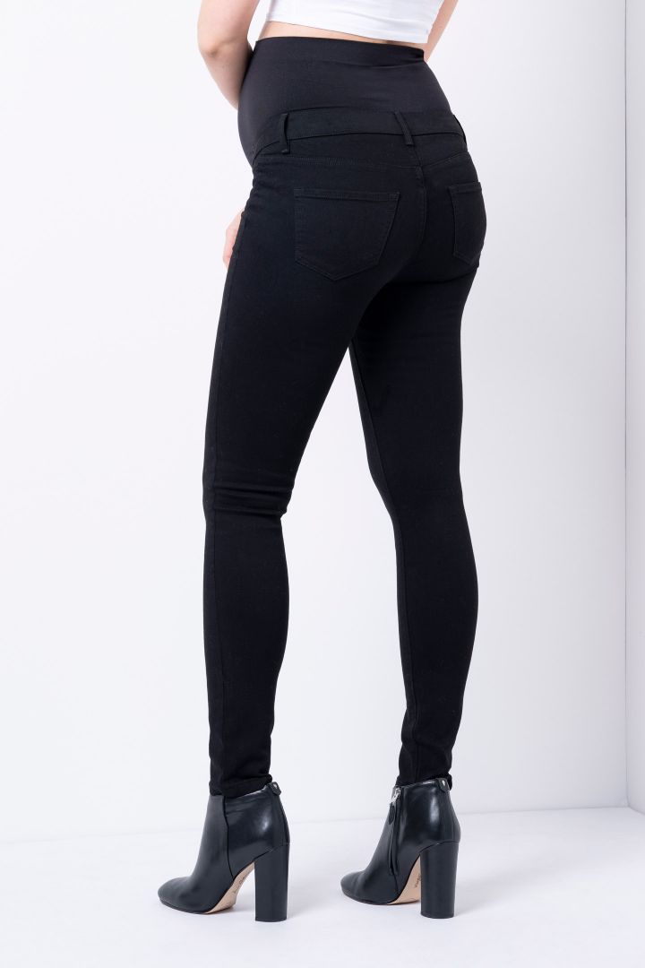 Organic Skinny Umstandsjeans mit Überbauchbund