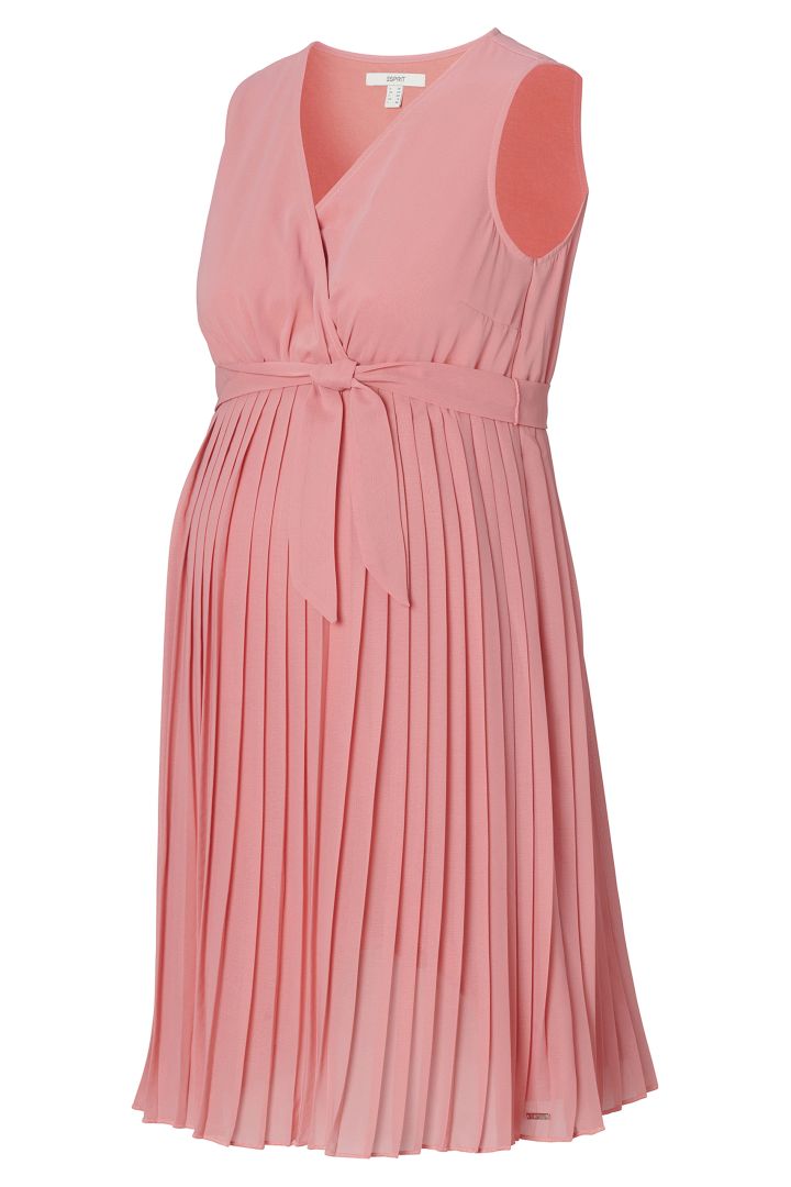 Eco Pleated Maternity Dress blush