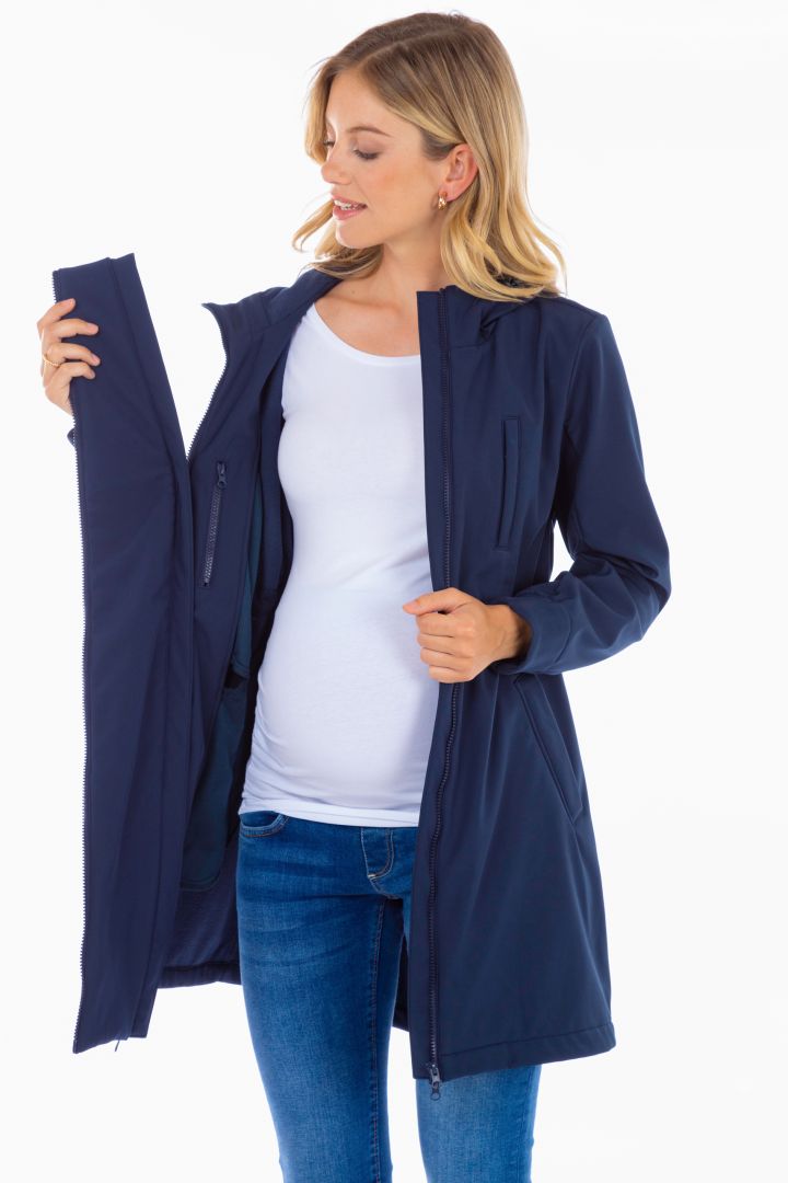 3 in 1 Umstands- und Tragejacke navy