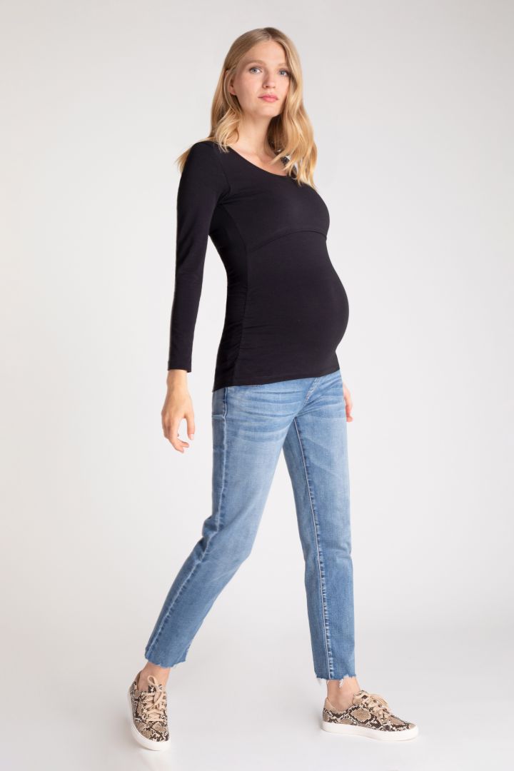 Umstands- und Stillshirt aus Bio-Baumwolle schwarz