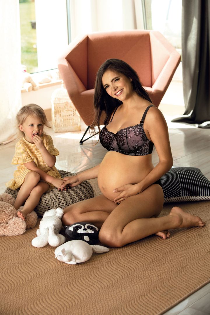 Still BH mit Spitze schwarz/rosa