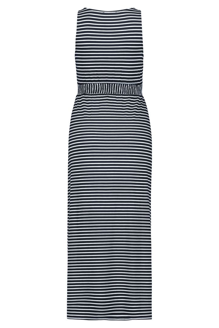 Long Maternity and Nursing Dress Stripes