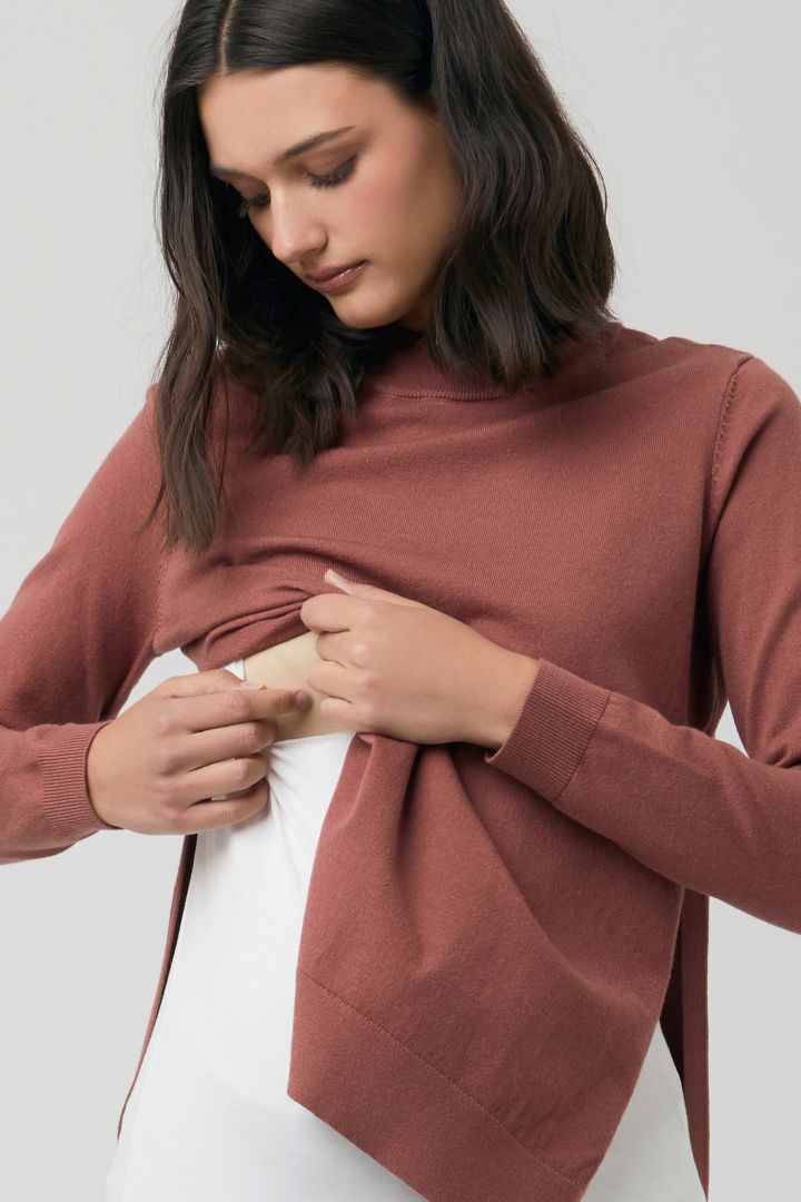 2 in 1 Umstandspullover und Shirt mit Stillöffnung