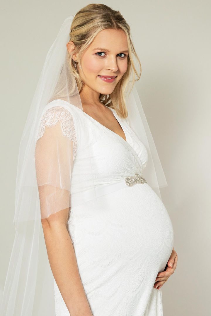 Shift Umstandsbrautkleid lang