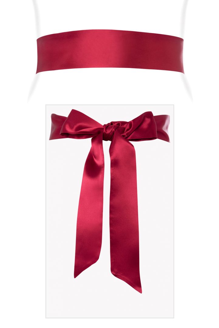 Satin Schärpe kirschrot