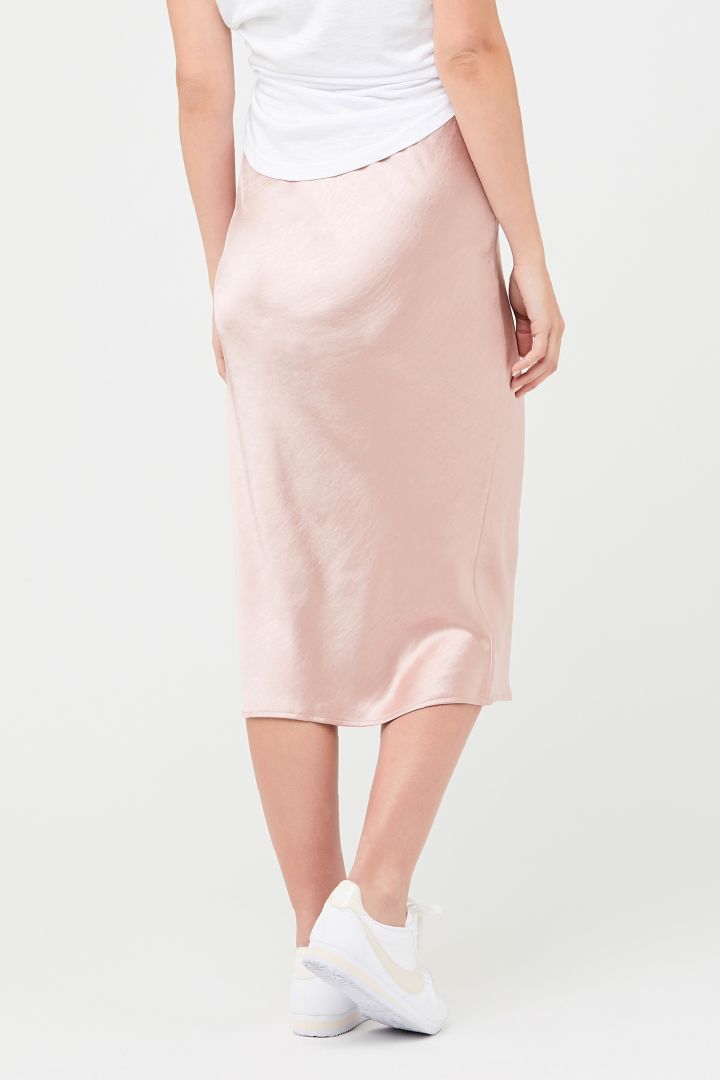 Satin Maternity Skirt rose