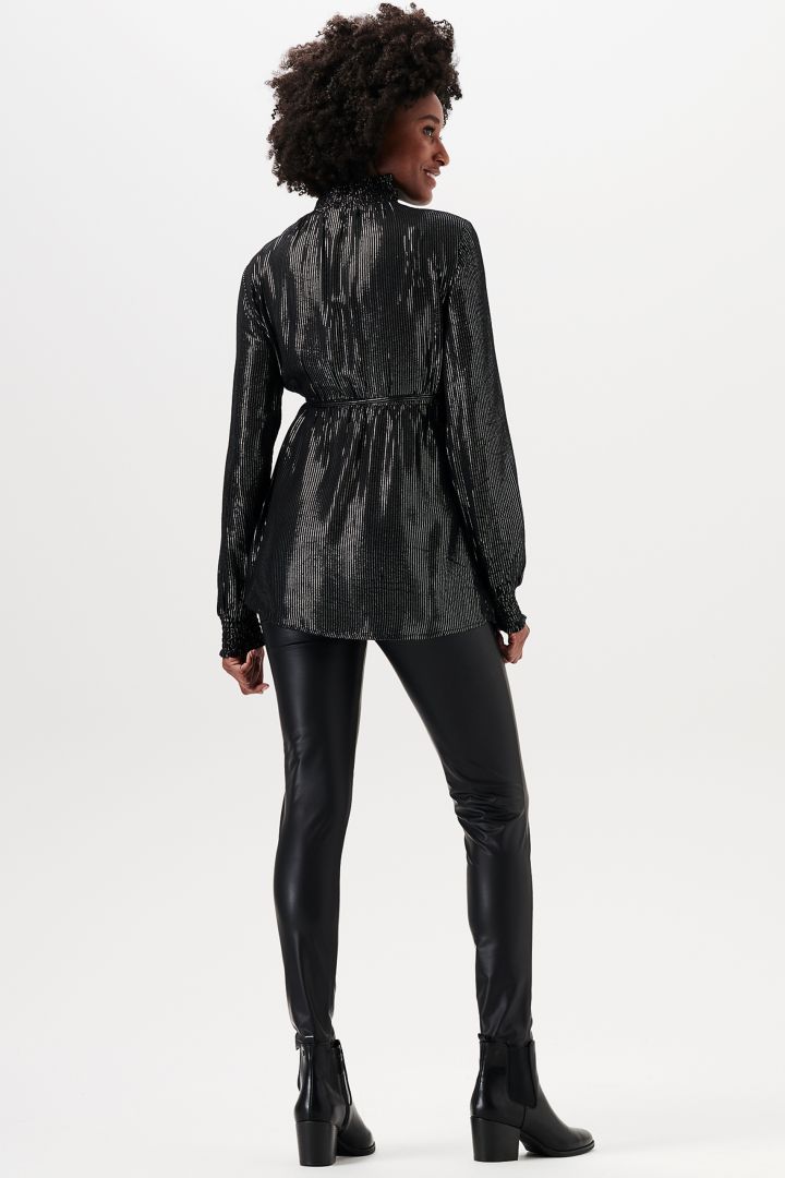 Evening Maternity Blouse with High Neck