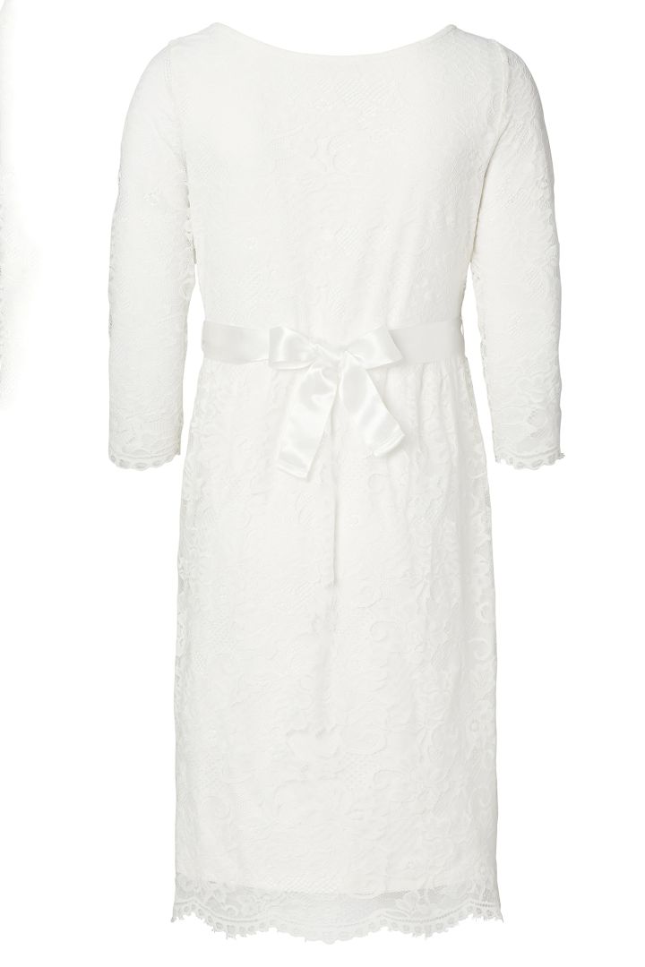 Umstandsbrautkleid aus Spitze mit 3/4 Ärmeln