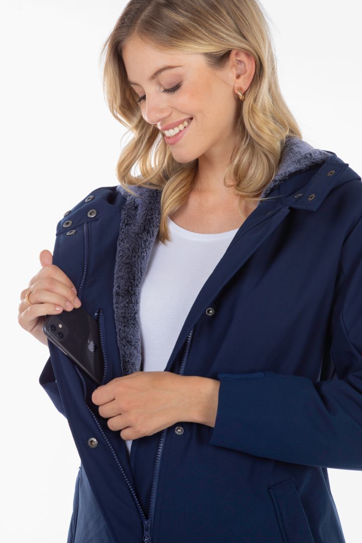 3 in 1 Umstandsparka und Tragejacke navy