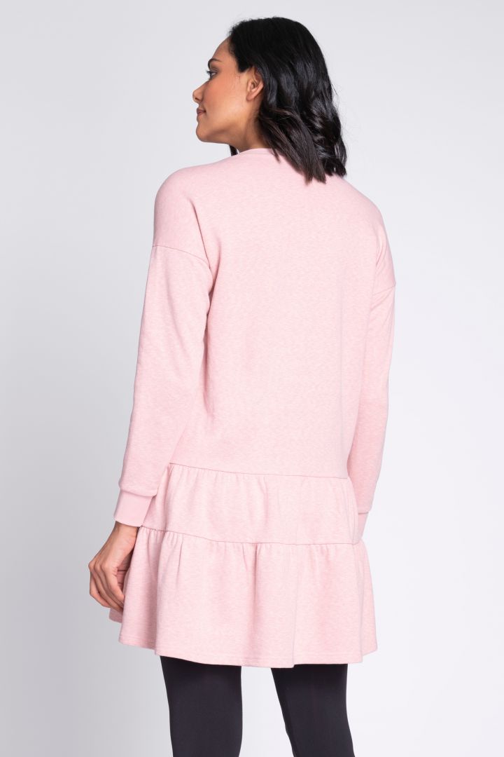 Maternity and Nursing Dress with Tiered Skirt