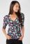 Preview: Cross-over Maternity and Nursing Shirt with Floral Print