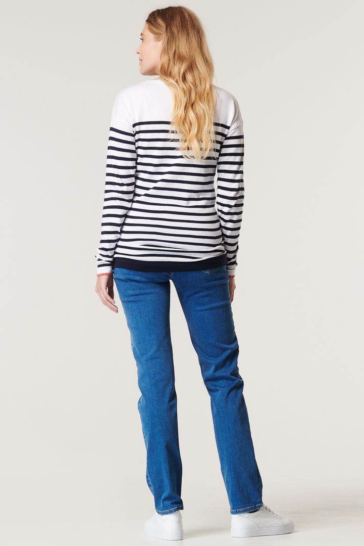 Organic Umstandspullover mit Streifen