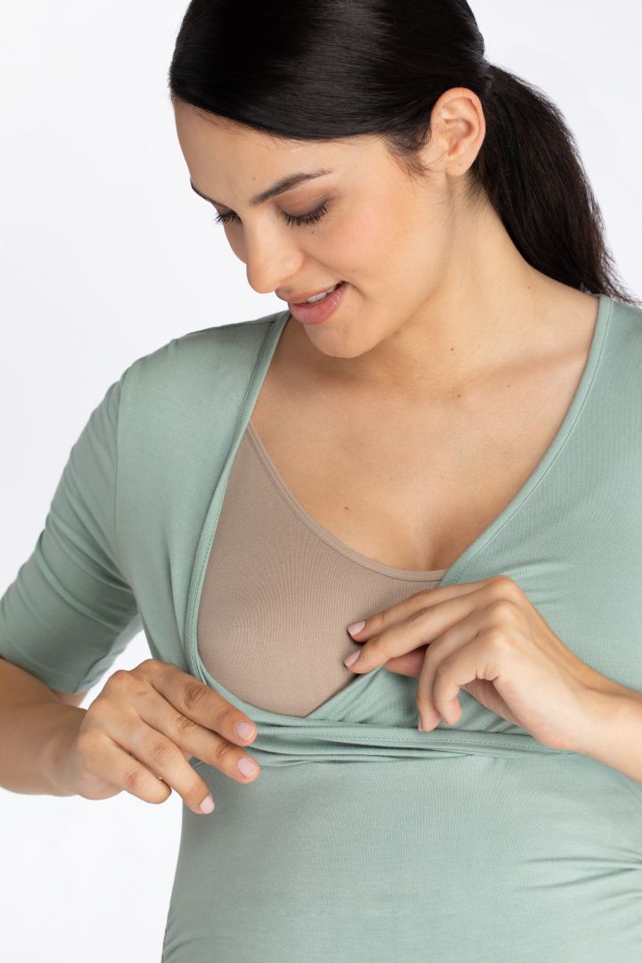 Eco Viskose Umstands- und Stillshirt salbei