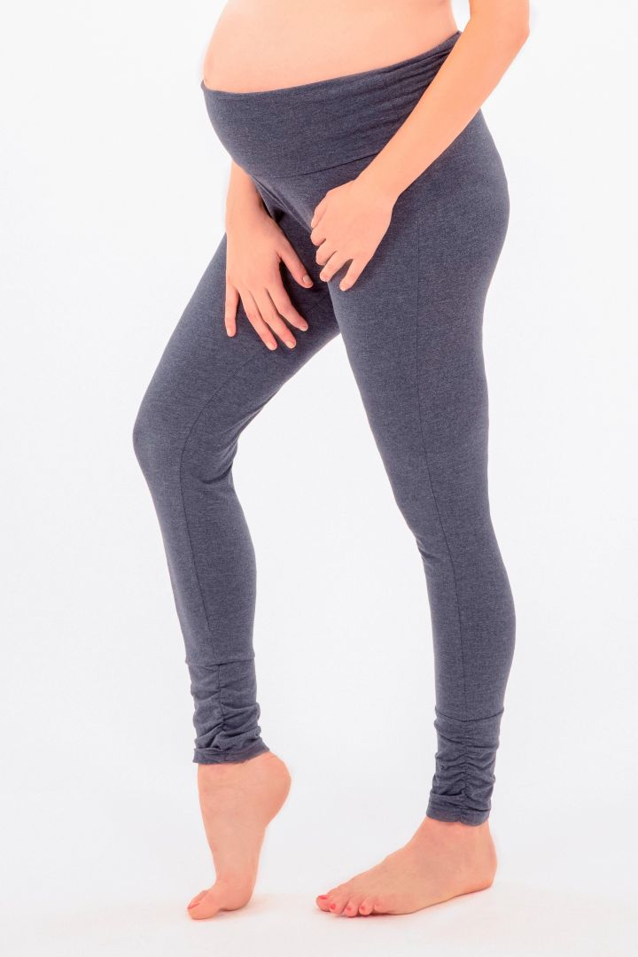 Lounge- und Pyjama Leggings blau melange