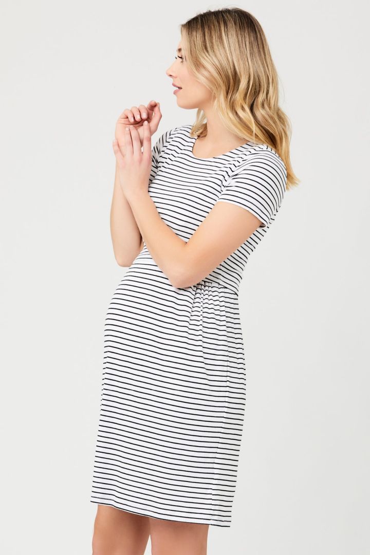 Umstands- und Stillkleid gestreift