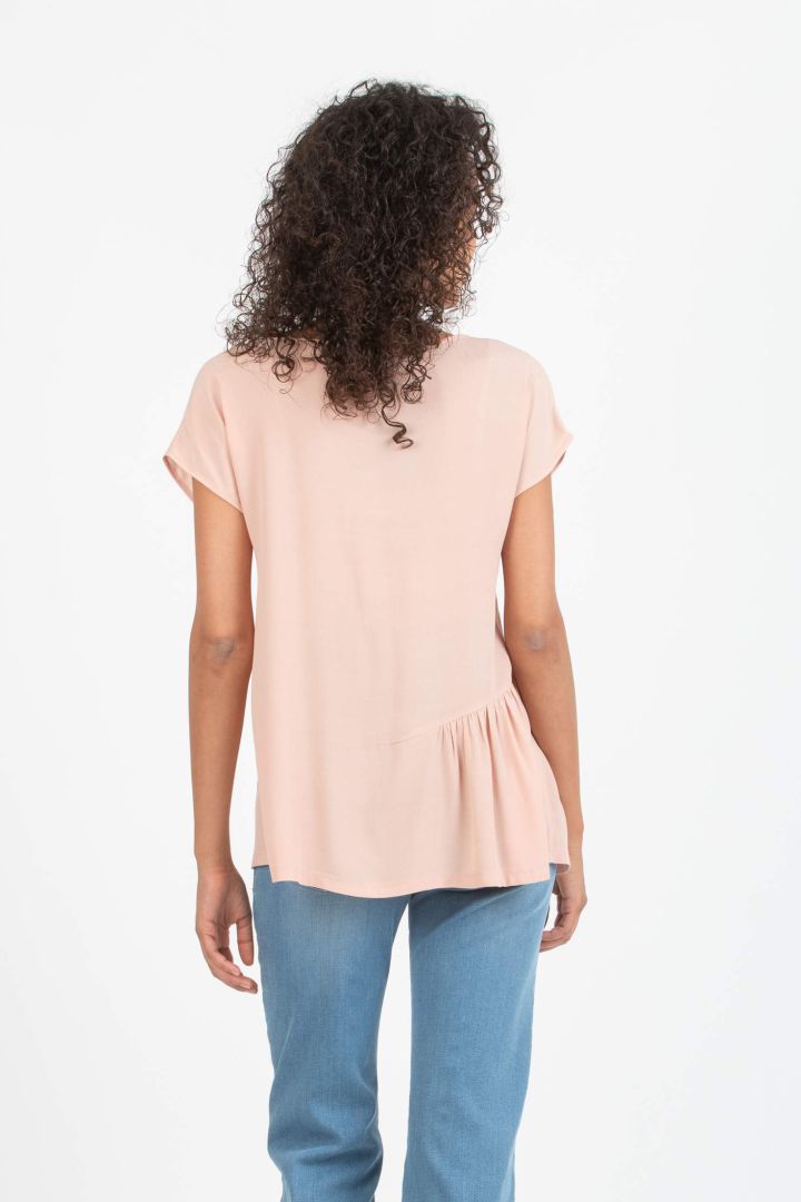 Umstandsbluse mit Volant rose