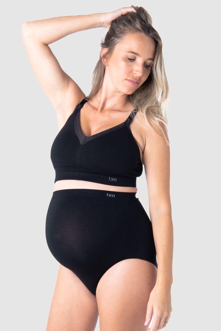 Seamless Full Cup Still BH mit Spitze schwarz