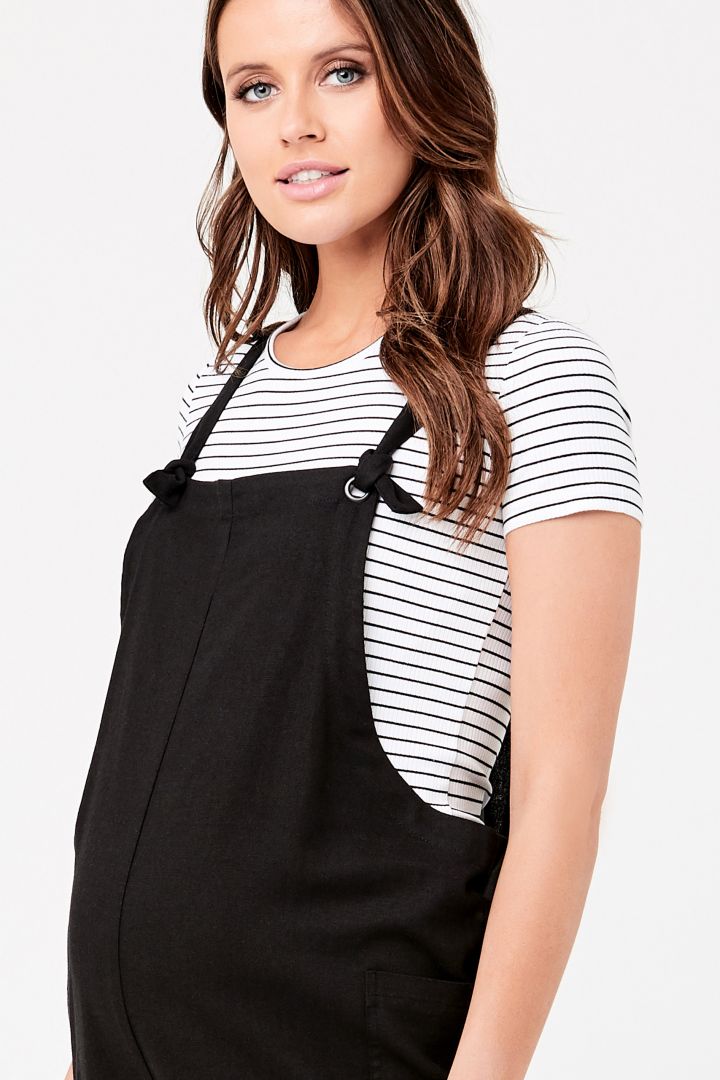 Umstands-Jumpsuit mit schmalen Trägern