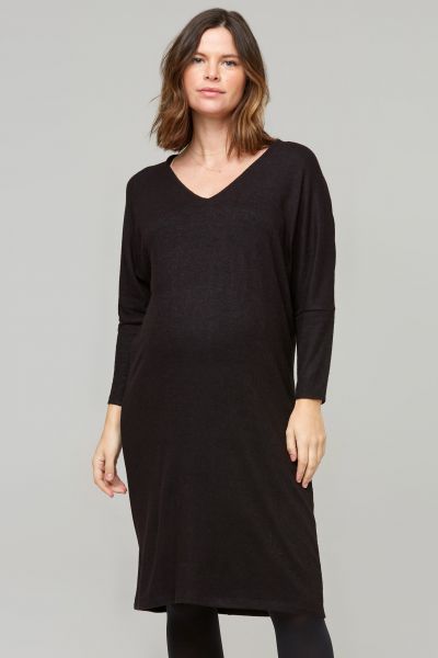 Super Soft Umstands- und Stillkleid schwarz