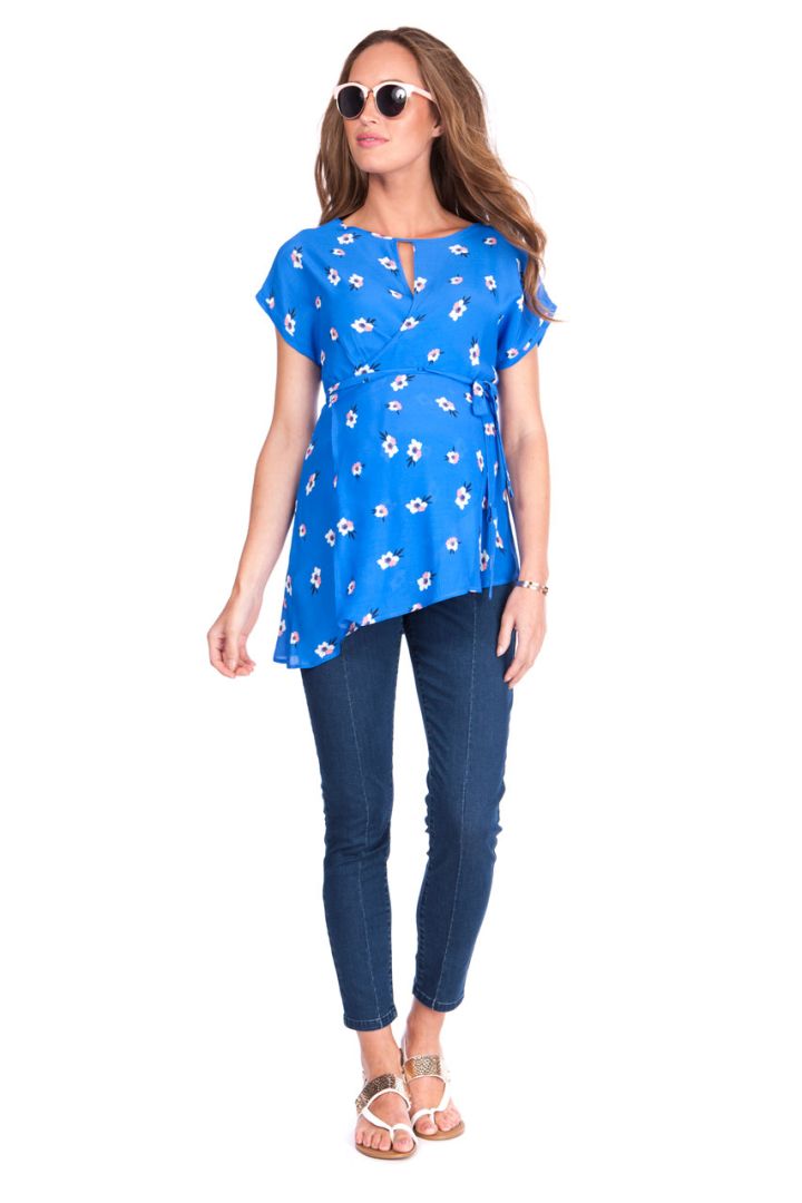 Assymetric Wrap Maternity Top