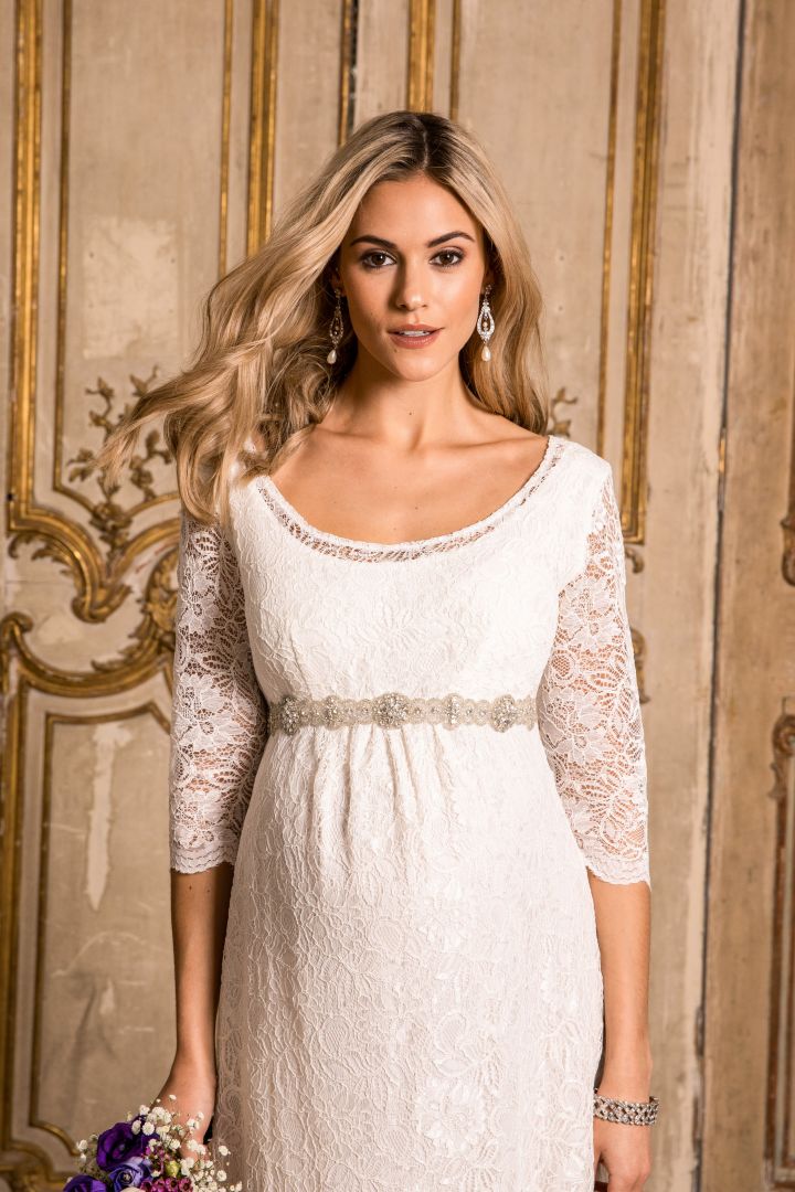 Umstandsbrautkleid lang