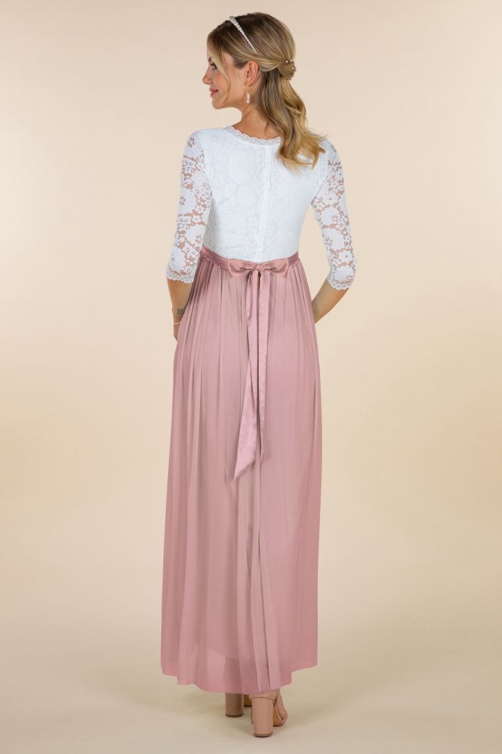 Maxi Umstandsbrautrock aus Tüll rose