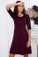 Vorschau: Umstands- und Stillkleid mit Spitzenärmeln dark berry