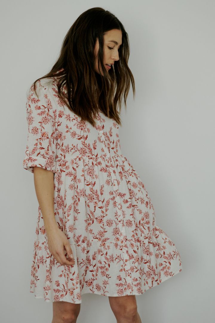 Maternity and Nursing Dress with Floral Print