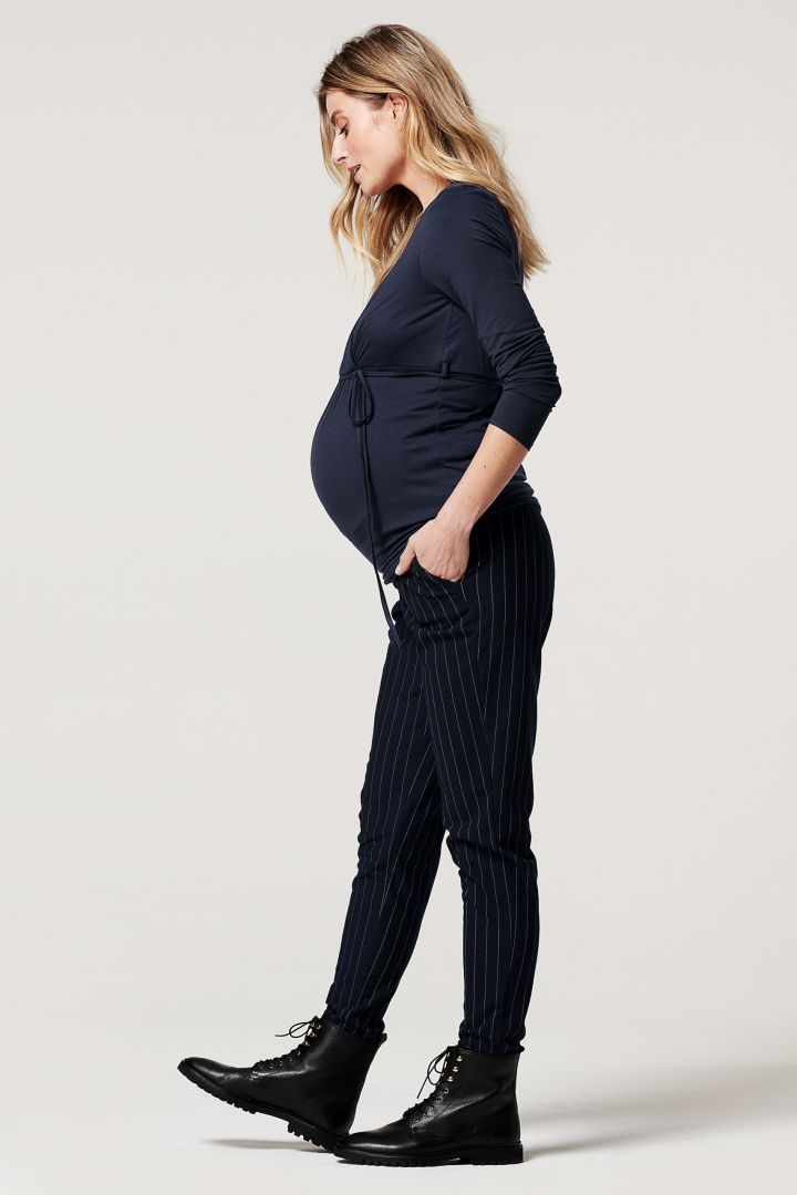 Maternity Business Trousers with Pinstripes