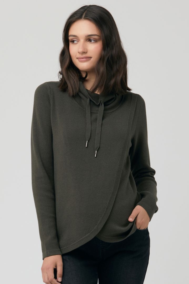 Cross-Over Umstands- und Still-Strickpullover