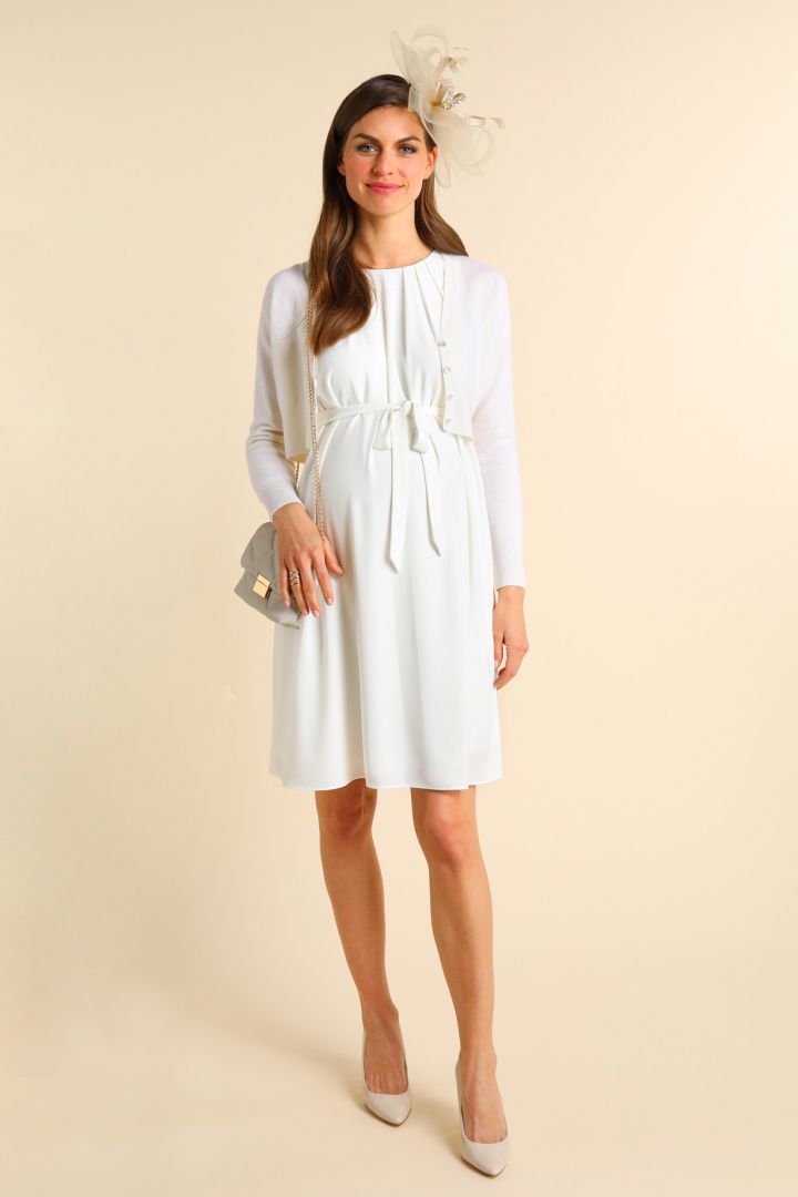 Umstandskleid in A-Linie mit Bindegürtel