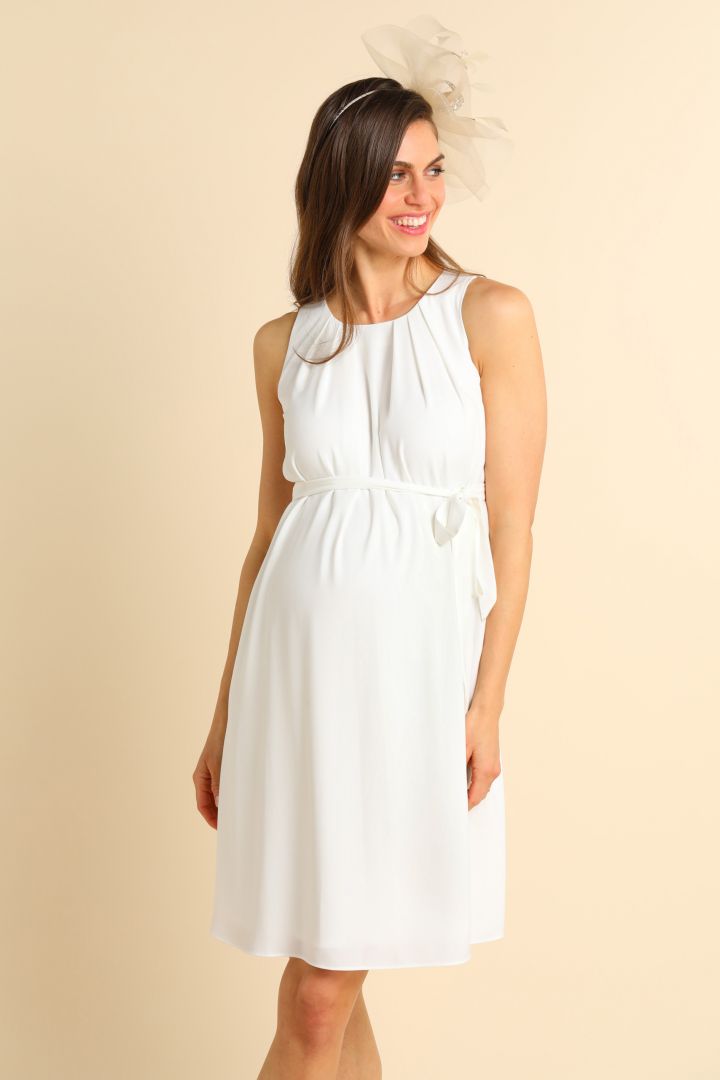 Umstandskleid in A-Linie mit Bindegürtel