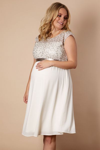 Plus Size Umstandskleid mit Paillettenoberteil