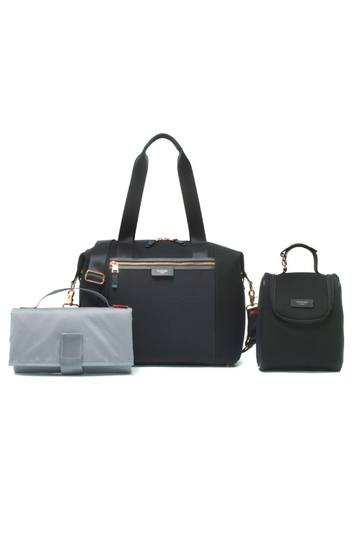 Stevie Luxe Wickeltasche schwarz Storksak