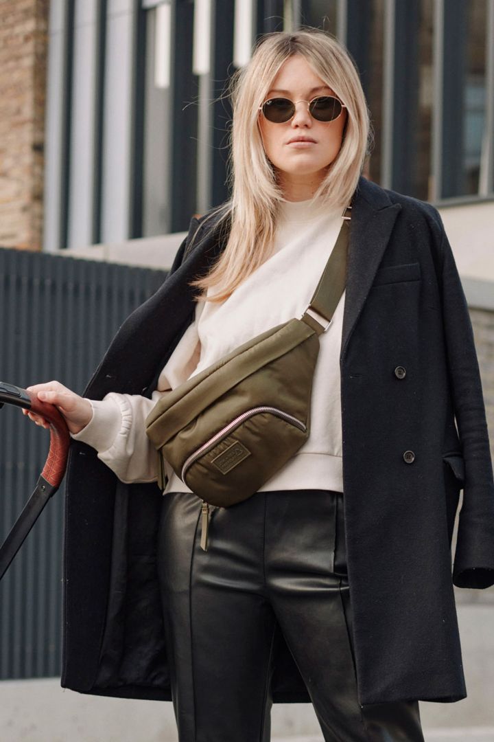 Gürtel Wickeltasche Eco aus recyceltem Nylon khaki