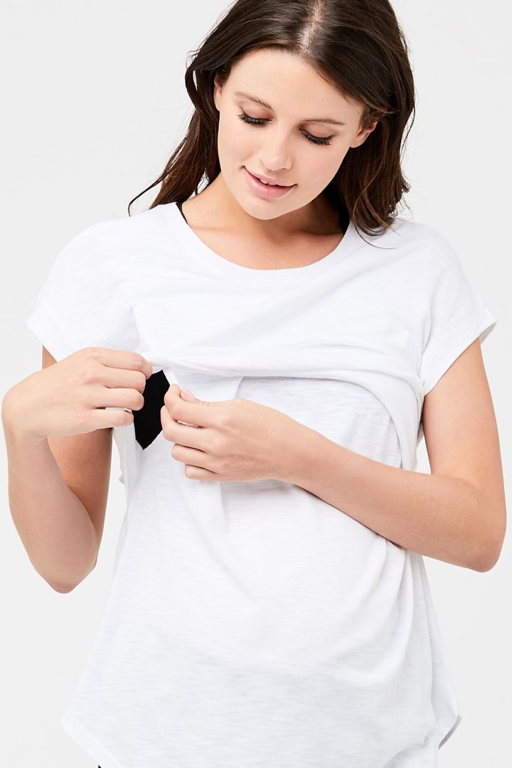 Umstands- und Stillshirt Relax Fit weiß