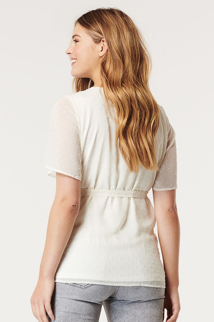 Maternity Blouse with Cap Sleeves