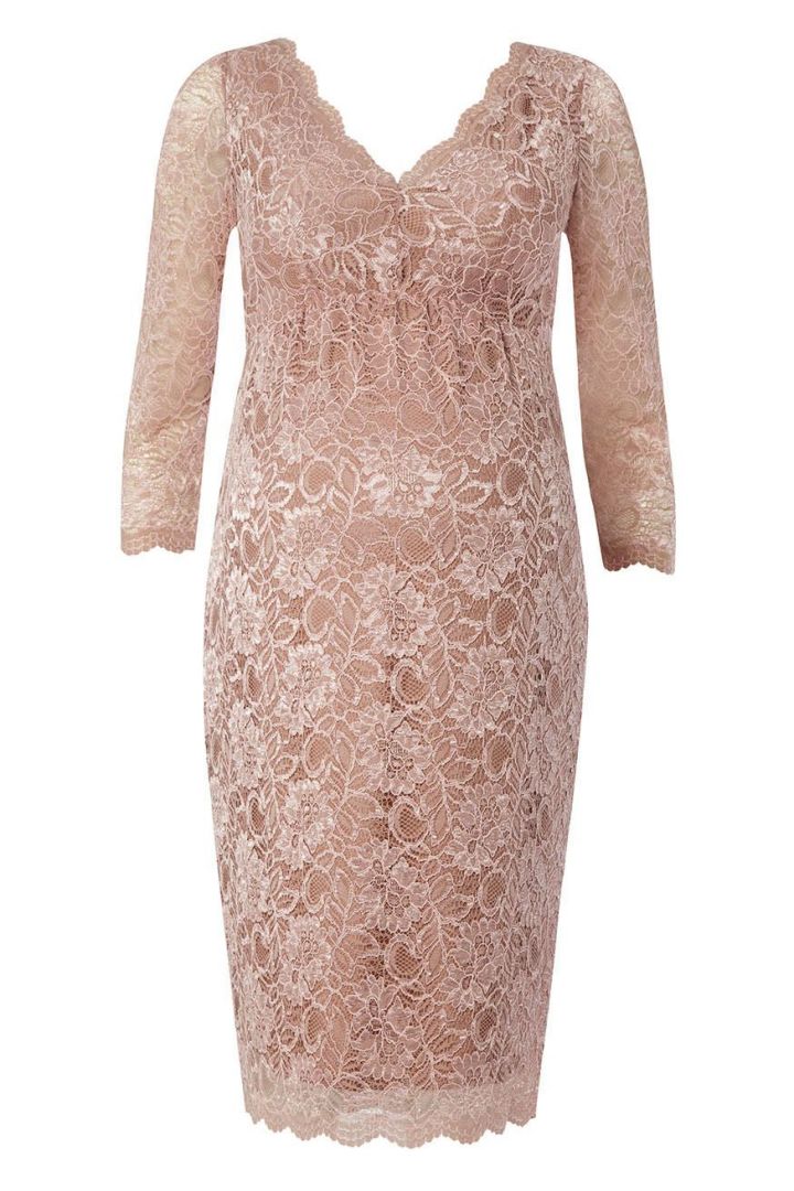 Umstandskleid aus Spitze rose