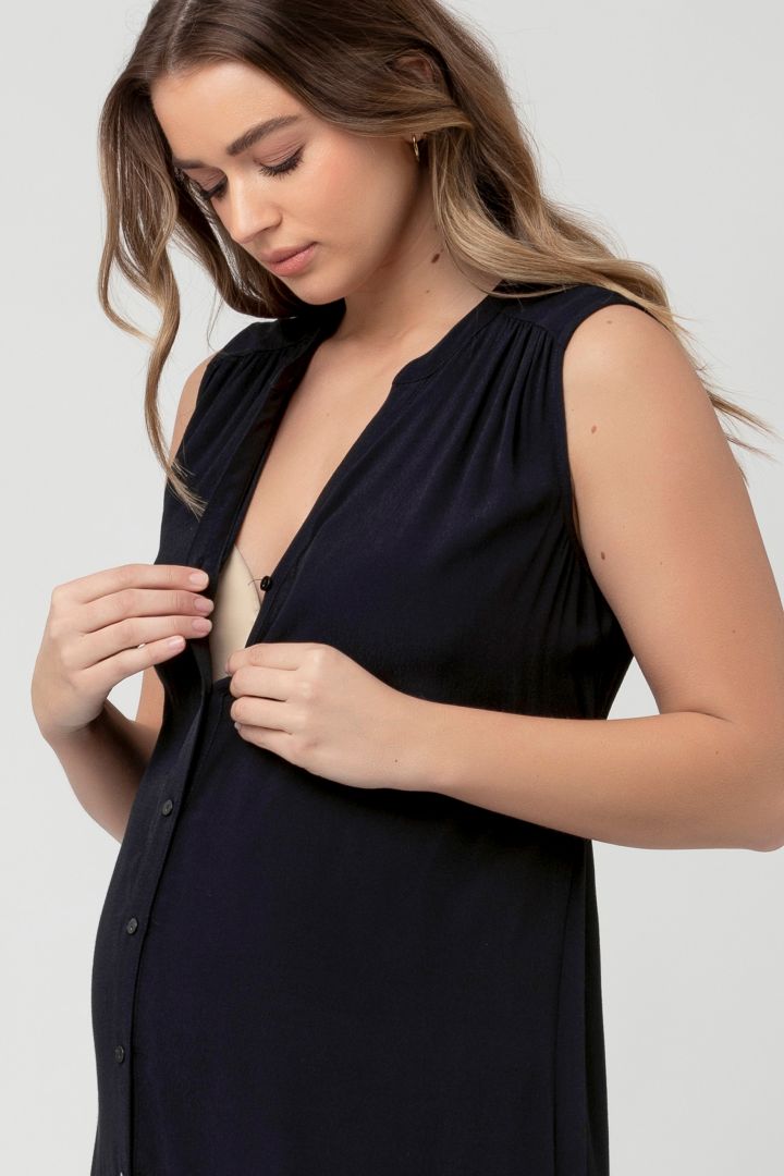 Maternity and Nursing Tunic Dress black
