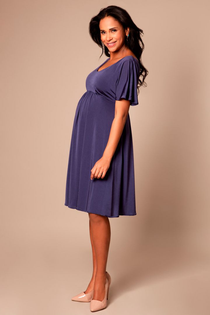 Kimono maternity dress with open back