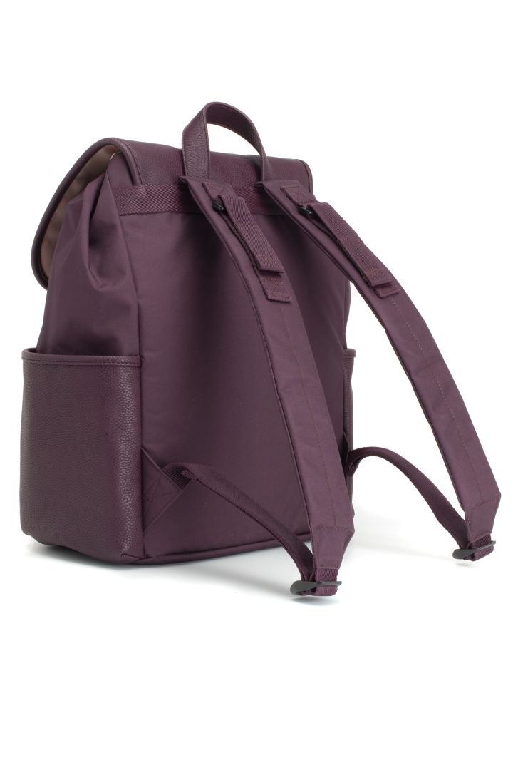 Wickelrucksack aus veganem Kunstleder bordeaux