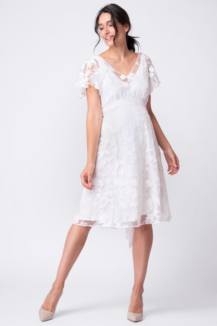 Umstandsbrautkleid mit Stillöffnung