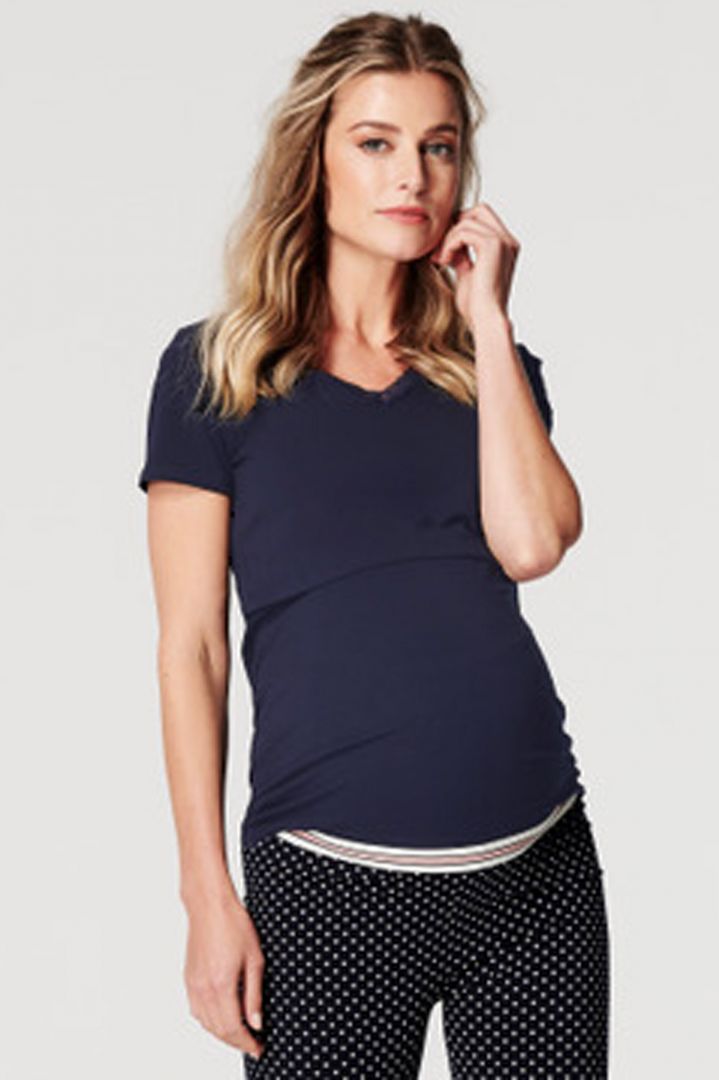 Umstands- und Stillshirt aus Bio-Baumwolle navy