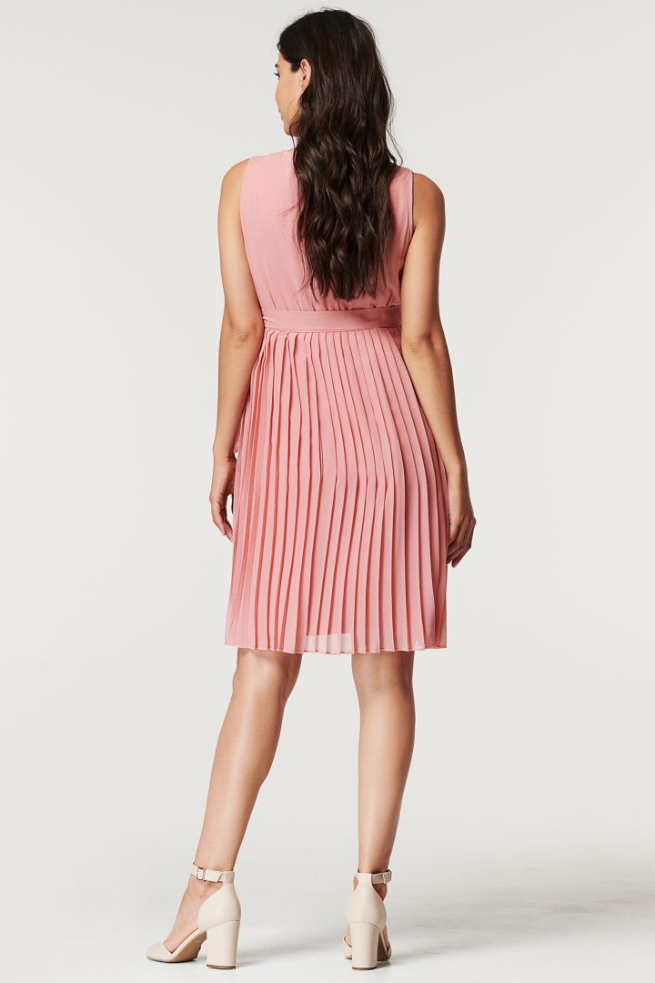 Eco Pleated Maternity Dress blush