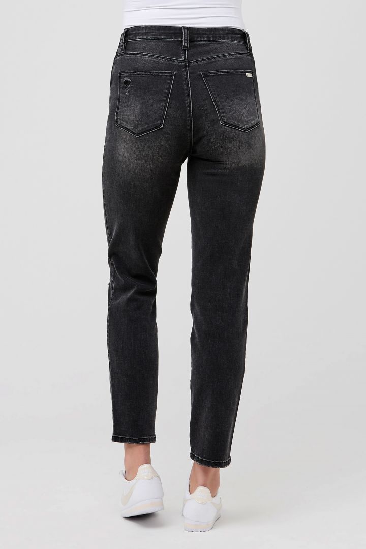Distressed Umstandsjeans schwarz