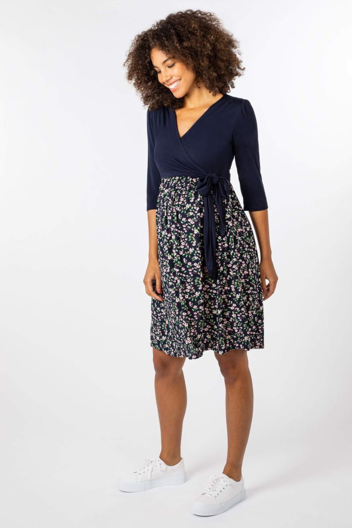 Umstands- und Stillkleid mit Flower Print
