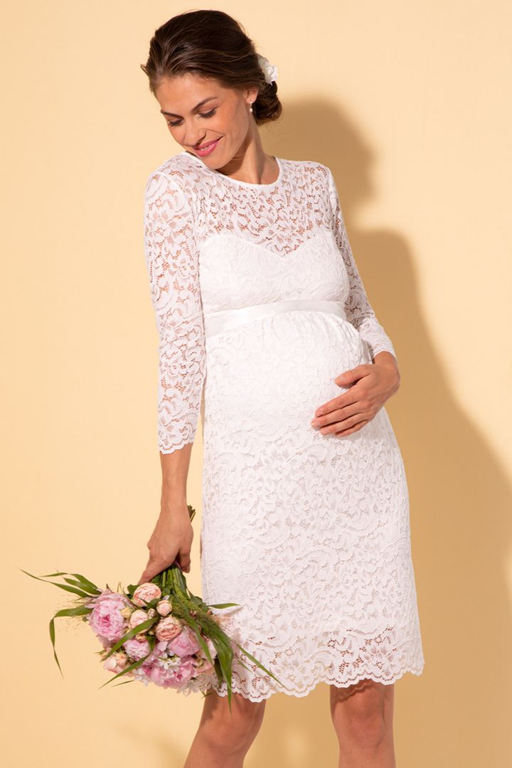 Maternity Wedding Dress with Heart Neckline