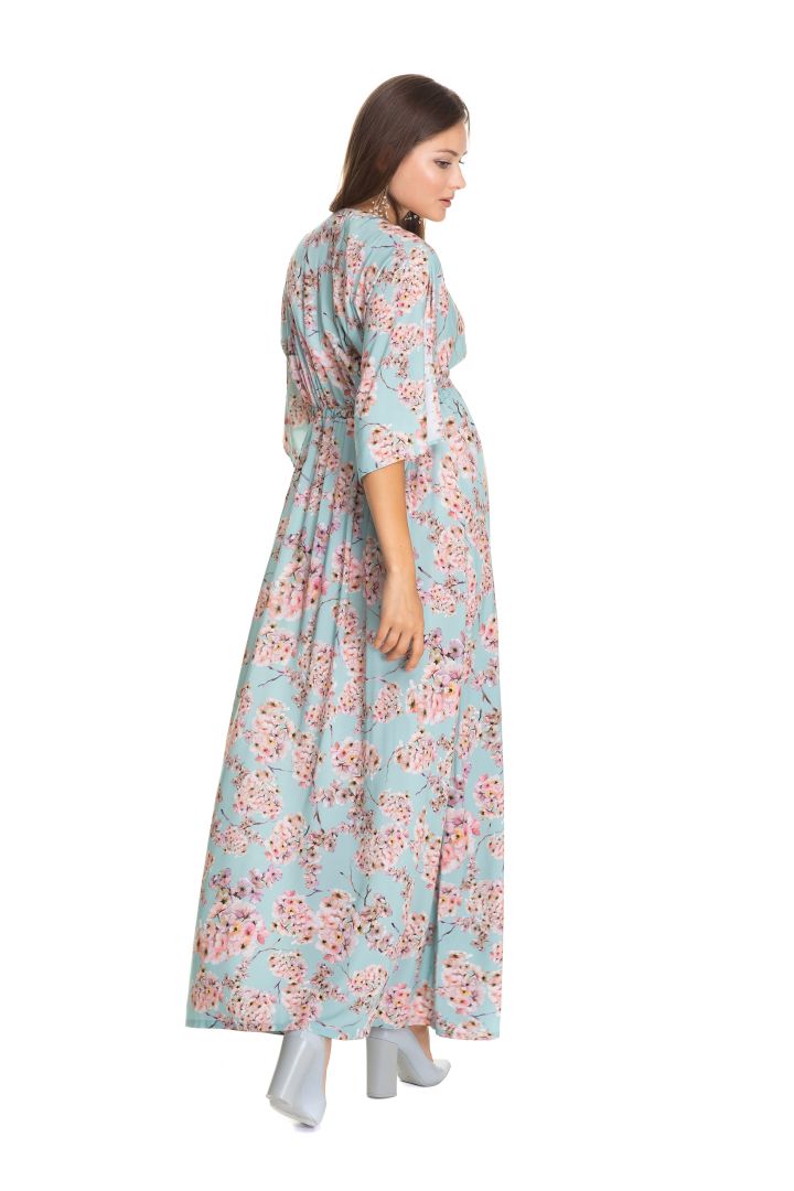 Maxi Maternity Dress Cherry Blossoms