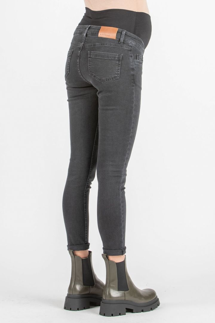 Skinny Umstandsjeans dunkelgrau