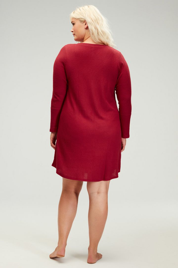 Henley Maternity Nightie red